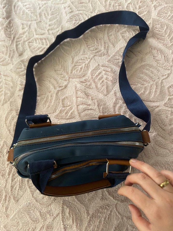 Mavi Baskılı Kadın Omuz Çantası - Görsel 2