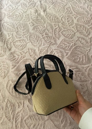 Bej Örgü Detaylı Bohem Kadın Çanta - Görsel 3