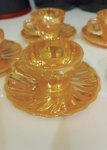 Parlak Altın Renkli 6'lı Kahve Fincan Seti - Görsel 2