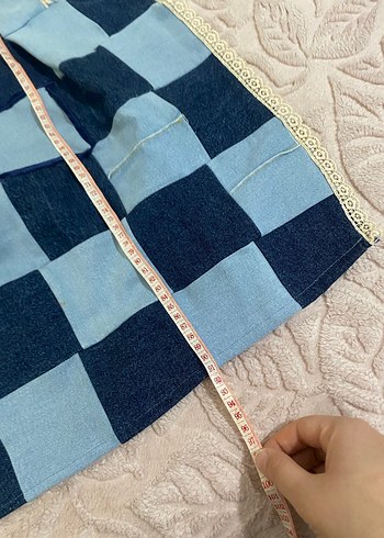 Lacivert Kareli Mutfak Önlüğü - Görsel 6