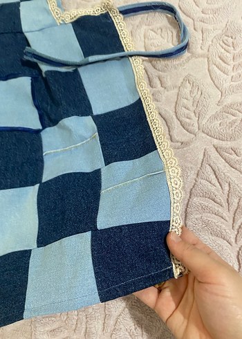 Lacivert Kareli Mutfak Önlüğü - Görsel 2