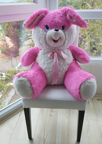 Bambi BAMBİ TOYS Sevimli Peluş Tavşan Orta Boy Pembe 55 cm.
