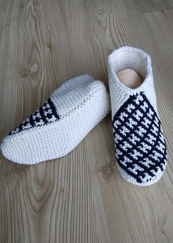 Yün El Örgüsü Kadın Patik. - Görsel 3