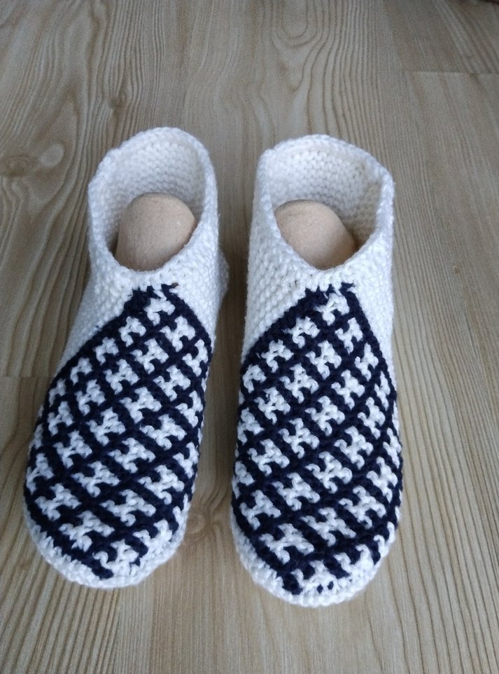 Yün El Örgüsü Kadın Patik. - Görsel 2