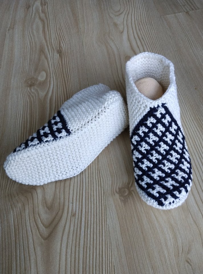 Yün El Örgüsü Kadın Patik. - Görsel 3