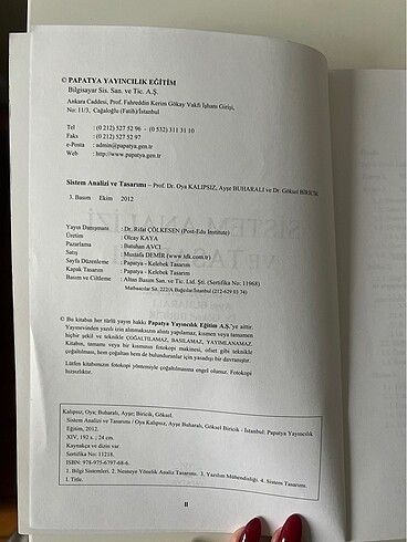  Sistem Analizi ve Tasarımı