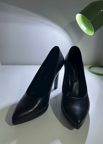 Siyah Stiletto Topuklu Kadın Ayakkabı - Görsel 2