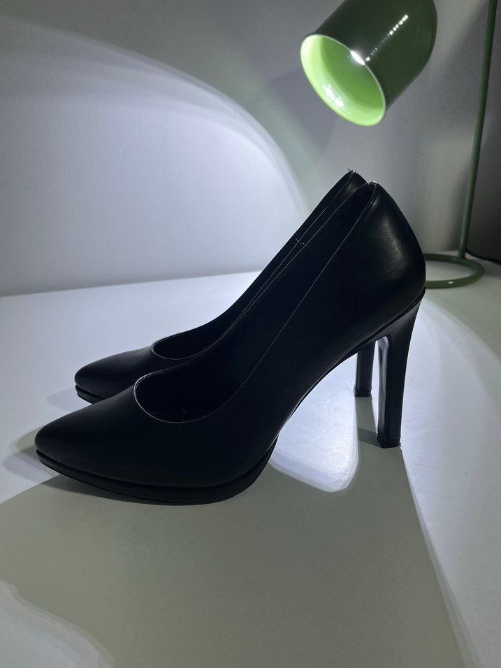 Siyah Stiletto Topuklu Kadın Ayakkabı - Görsel 4