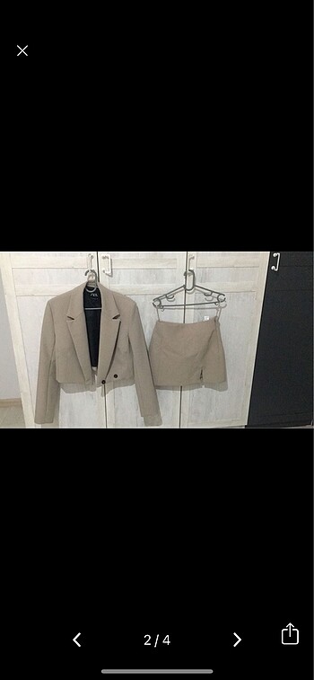 s Beden ten rengi Renk Zara blazer etek takım