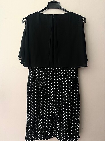 Ekol Puantiyeli Üstü Tüllü Elbise - Görsel 5