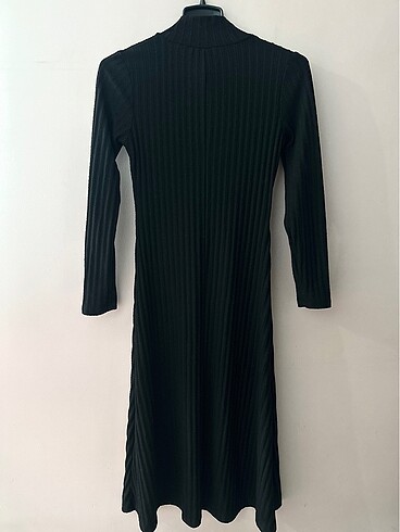 Koton Uzun Kollu Boğazlı Siyah Elbise - Görsel 5