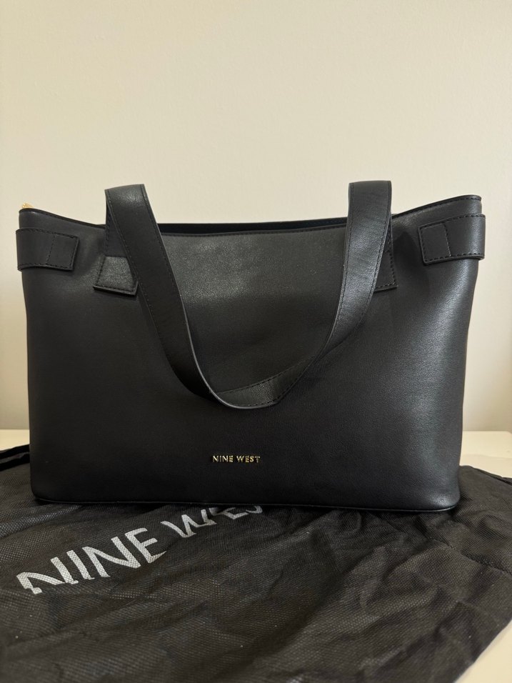 Nine West Siyah Deri Tokalı Kadın Omuz Çantası - Görsel 4