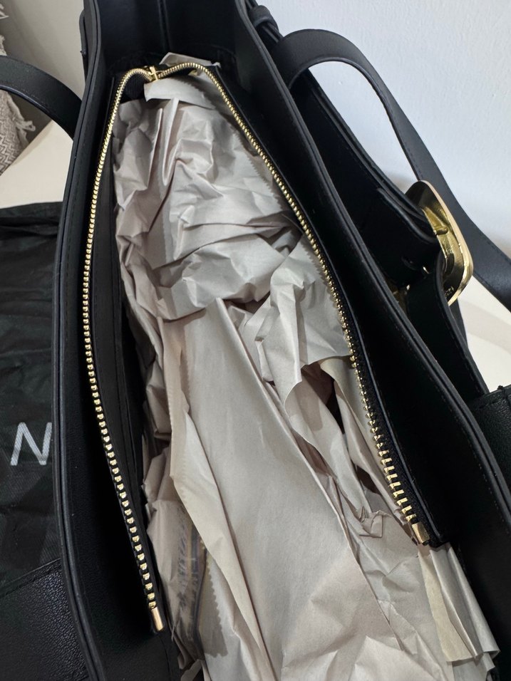 Nine West Siyah Deri Tokalı Kadın Omuz Çantası - Görsel 3