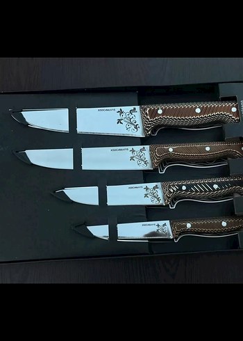 Bordo 4'lü Mutfak Bıçak Seti - Görsel 2