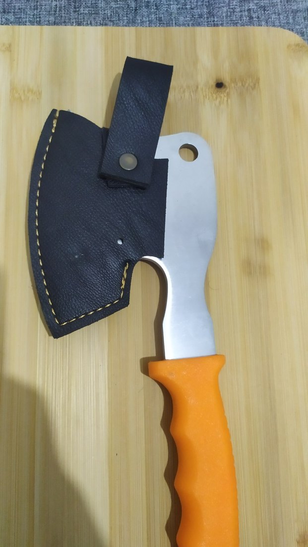 Cavit İnox Paslanmaz Çelik Turuncu Saplı Mini Balta ve Kılıfı - Görsel 2