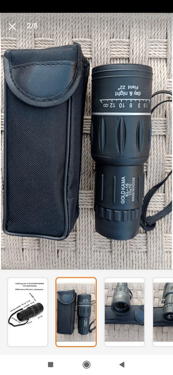 Gold Kama 70x70 Siyah El Dürbünü ve Taşıma Kılıfı - Görsel 3