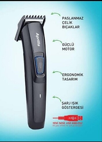 Aprilla saç sakal traş makinesi #sıfır 