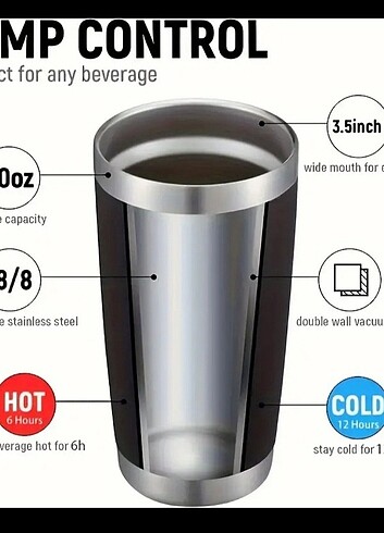 Diğer Paslanmaz Çelik Kahve Termosu 600 Ml Sıfır Ürün 