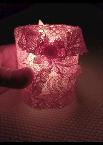 Pembe Dantel İşlemeli Kız Aksesuarı - Görsel 3