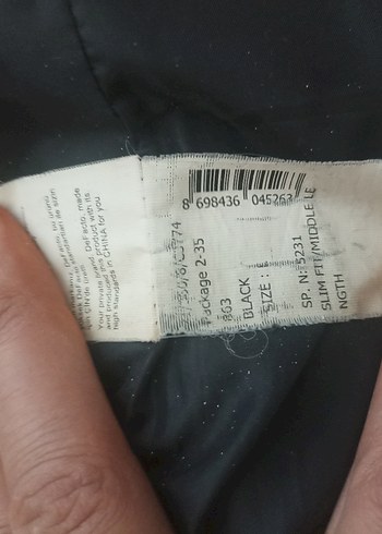 l Beden siyah Renk Düğmeli Siyah Erkek kaşe ceket