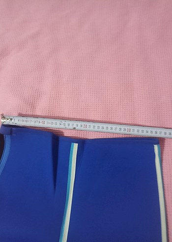 Mavi Elastik Bel Spor Şortu - Görsel 3