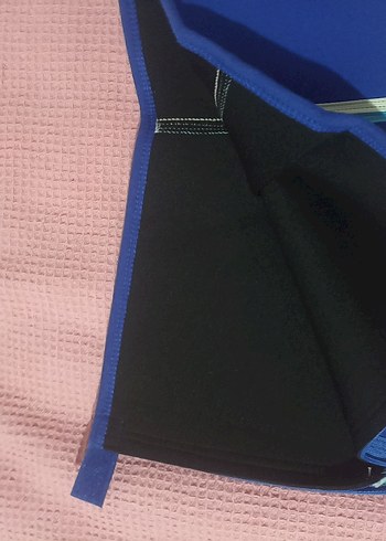 Mavi Elastik Bel Spor Şortu - Görsel 4