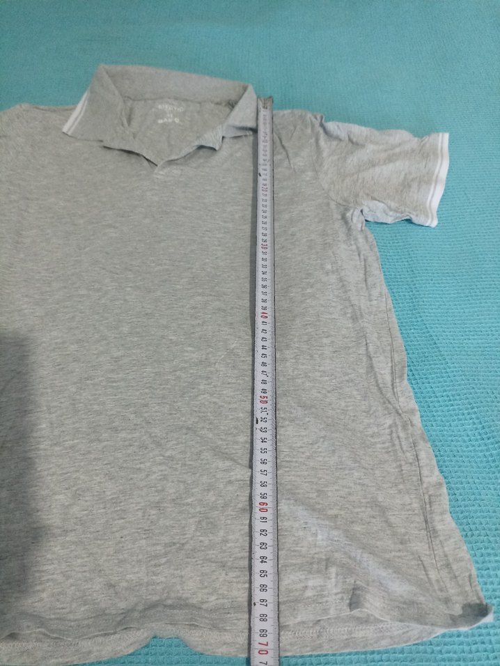 Gri Kısa Kollu Erkek Polo Tişört - Görsel 2