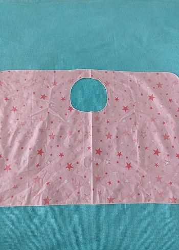 Pembe Yıldız Desenli Bebek emzirme önlüğü - Görsel 2