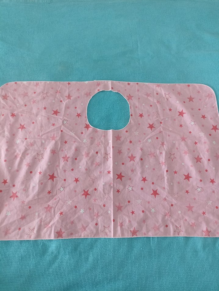 Pembe Yıldız Desenli Bebek emzirme önlüğü - Görsel 2