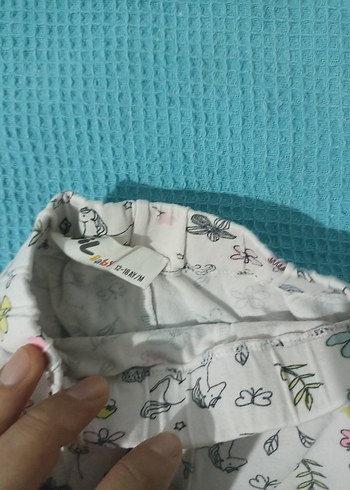 Kız Çocuk Çok Renkli Pamuklu Desenli Tayt - Görsel 3