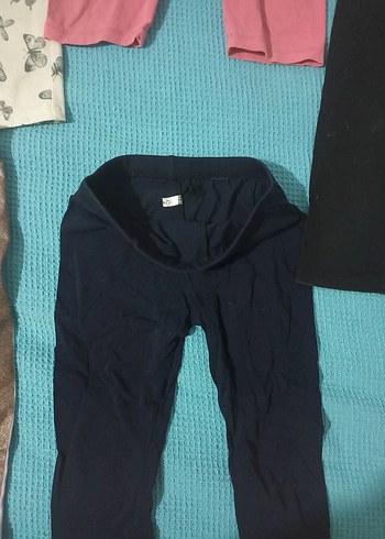 Kız Çocuk Elastik Bel Pamuklu Tayt Seti - Görsel 5