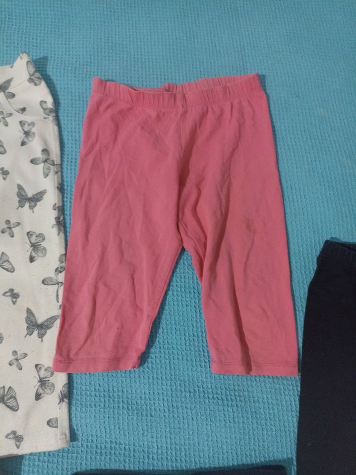 Kız Çocuk Elastik Bel Pamuklu Tayt Seti - Görsel 4