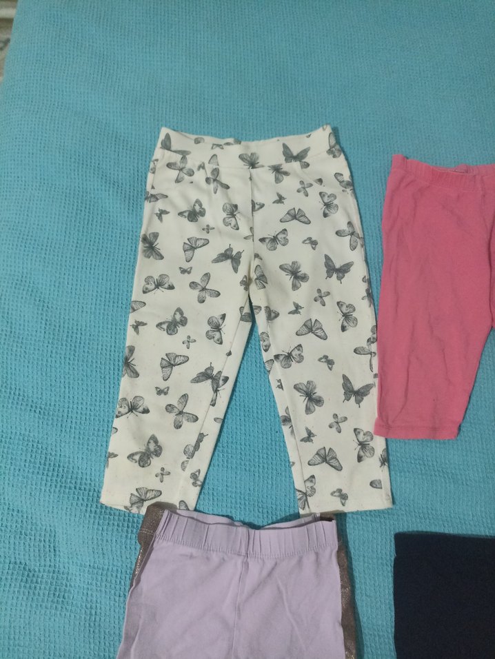 Kız Çocuk Elastik Bel Pamuklu Tayt Seti - Görsel 2