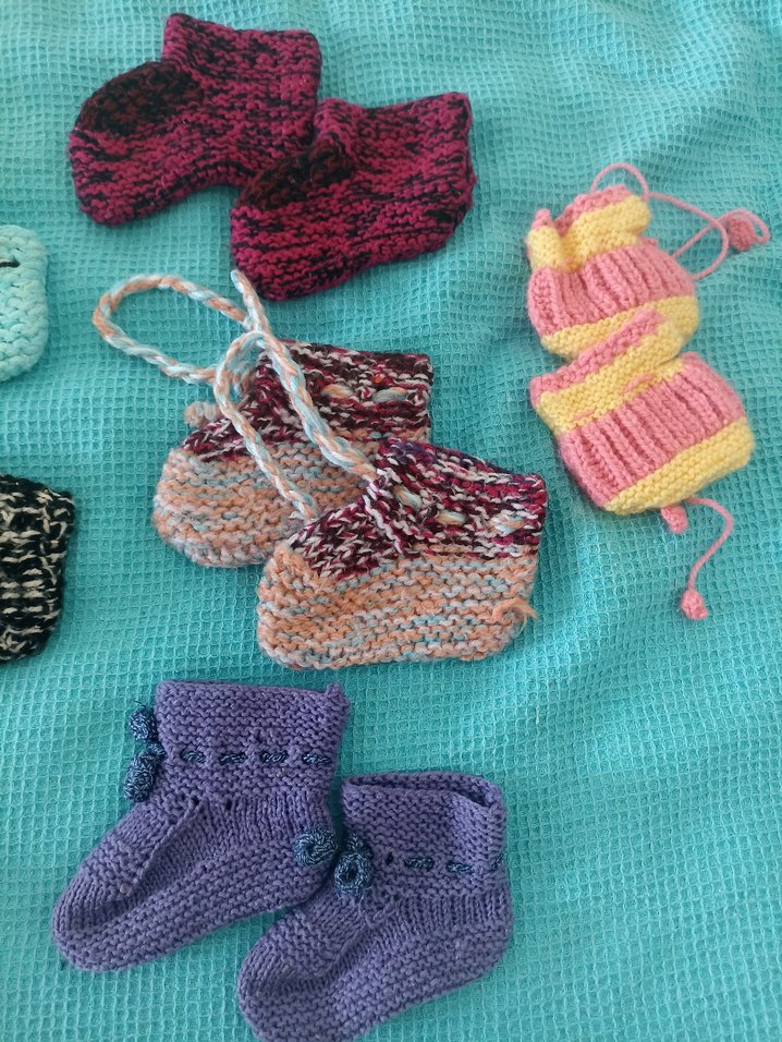 Renkli Nakışlı Kız-erkek Çocuk Örgü patik - Görsel 3