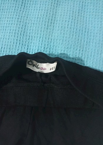 Kız Çocuk Siyah Tayt - Görsel 3