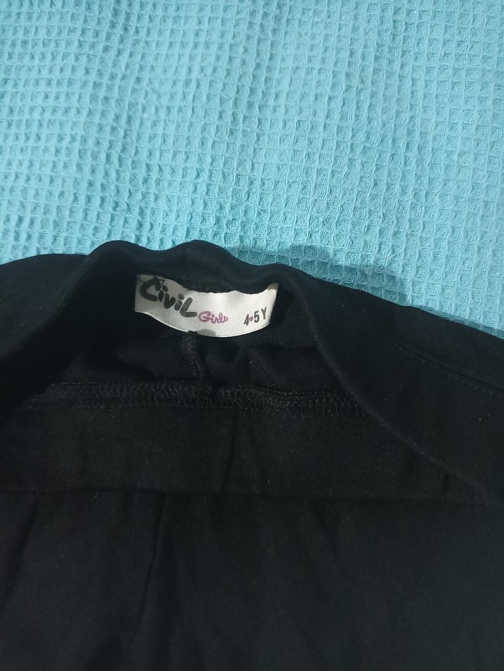 Kız Çocuk Siyah Tayt - Görsel 3