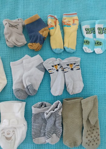 Erkek Çocuk Gri ve Mavi Çoraplar - Görsel 3