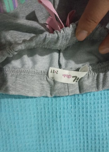 Kız Çocuk Gri Rahat Kesim Eşofman Altı - Görsel 3