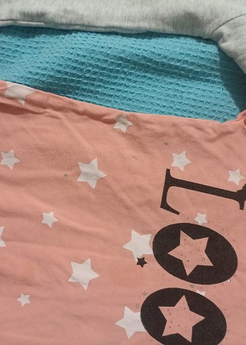 Kız Çocuk Çok Renkli Baskılı Kısa Kollu Tişört - Görsel 4