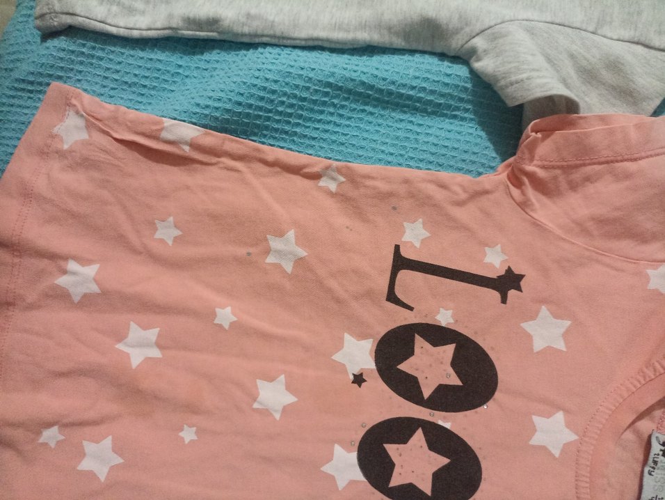 Kız Çocuk Çok Renkli Baskılı Kısa Kollu Tişört - Görsel 4