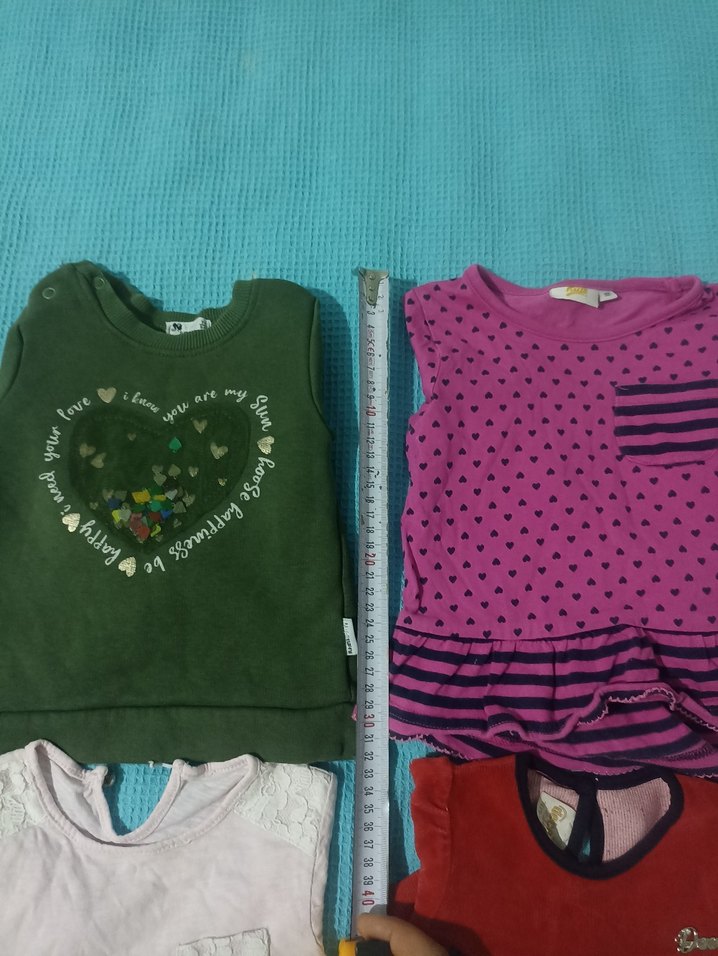 Kız Çocuk Kolsuz Baskılı Kırmızı Tişört - Görsel 3