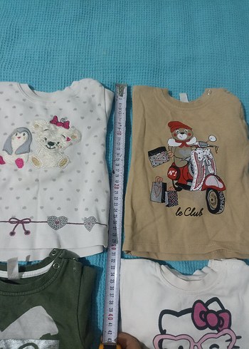 Kız Çocuk Çok Renkli Kısa Kollu Tişörtler - Görsel 2