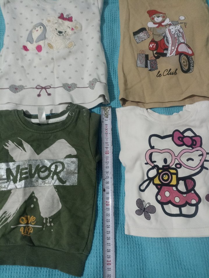 Kız Çocuk Çok Renkli Kısa Kollu Tişörtler - Görsel 3