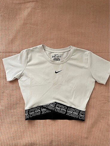 Crop Beyaz Spor Tşört