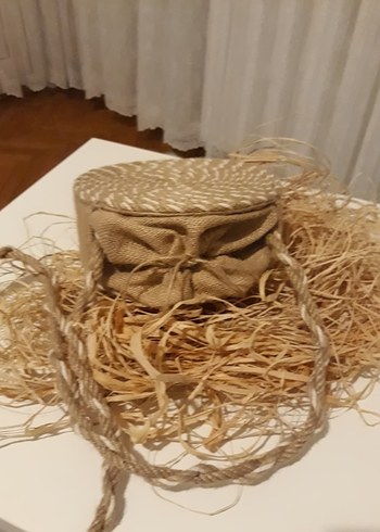 Hasır El Yapımı Yuvarlak Kadın Çanta - Görsel 2