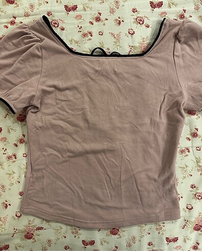 Chérie Lou Coquette Pembe Crop Bluz - Görsel 2