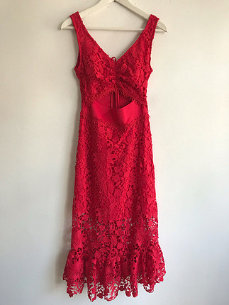 Koton Kırmızı dekolteli elbise