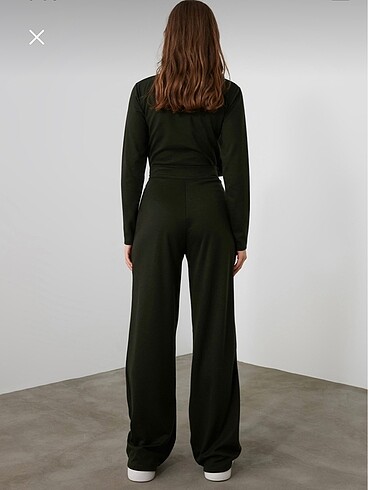 Trendyol & Milla Haki palazzo pantolon