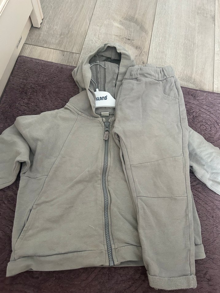 Erkek Çocuk Gri Kapüşonlu Fermuarlı Sweatshirt - Görsel 2