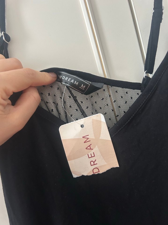 Dantel Detaylı Siyah Askılı Kadın Atlet - Görsel 5